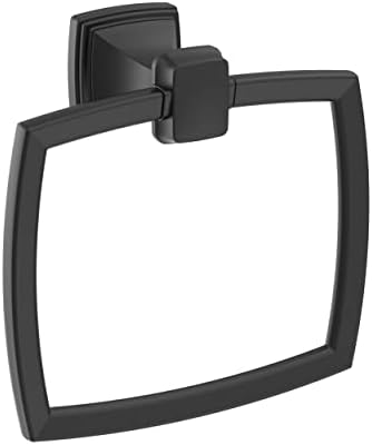 Amerock BH36032MB Matte Black Towel Ring 1