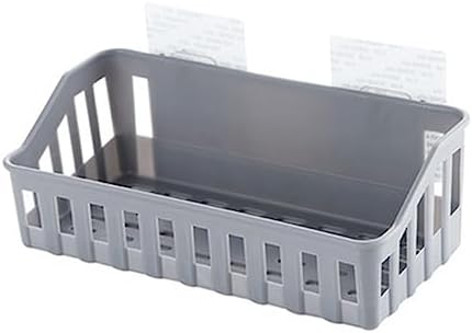 ERINGOGO Multifunctional Suction Cup Wall Shelf Organizer Light Gray