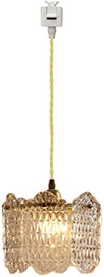 Dimmable Metal Handle Pendant Light 32 Ft Clear Glass Shade
