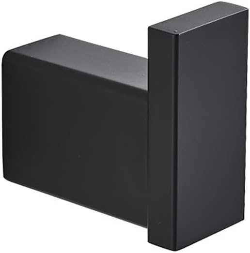TYZK Robe Hook Towel Rack Black Metal Wall Mount Bathroom Hardware Set