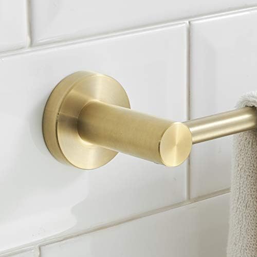 BESy Adjustable Towel Bar 159 to 286 Inch Brushed Gold Stainless Steel