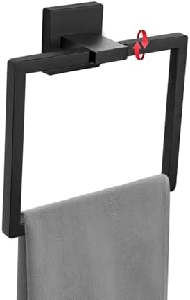 DUMDER Matte Black Rotatable Towel Ring