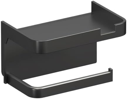 Wall-Mounted Toilet Paper Holder with No Drill Installation