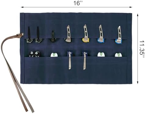 Baizoy Knife Display Bag with 12 Slots Blue
