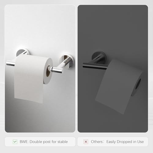 BWE Chrome Double Post Toilet Paper Holder 1