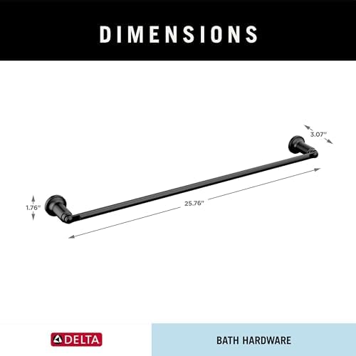 Delta 73524-BL Saylor Towel Bar 24 Inch Matte Black