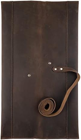 Double Knife Roll for Chefs Bourbon Brown Handmade 1
