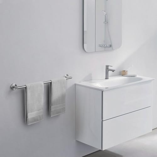 JunSun 24 Inch Modern Towel Bar with Brushed Nickel Finish