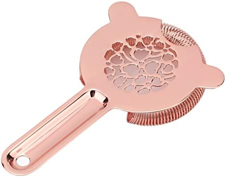 TOPINCN Bartending Ice Strainer Rose Gold Stainless Steel