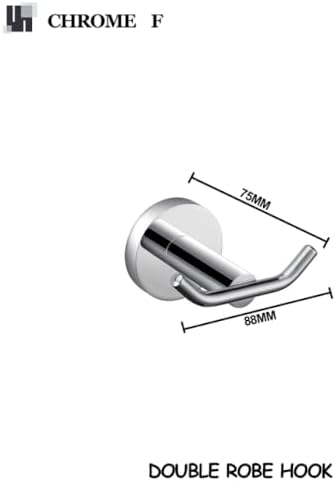 UTILES Black Painted Stainless Steel Robe Hook