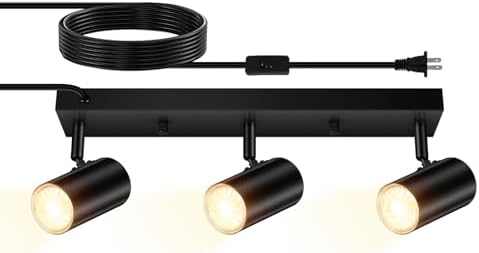 AUQUEE 3 Light Track Lighting Kit with Rocker Switch