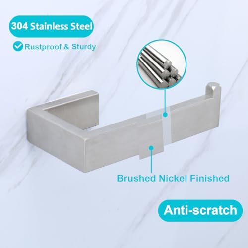TocTen Toilet Paper Holder - Wall Mounted Stainless Steel Big Roll Compatible