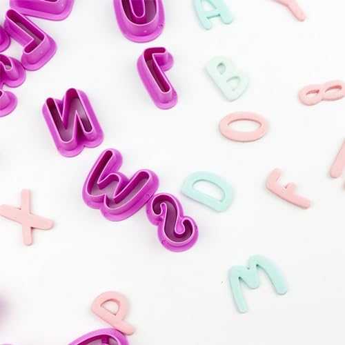 Jigfew 35 Pcs Letter Number Cookie Cutters Set
