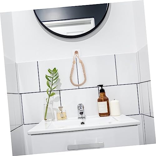 Happyyami Cotton Rope Toilet Paper Holder No Drill Wall Mount