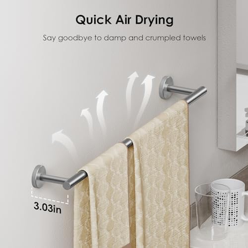 FORIOUS 14 Inch Towel Bar with Mounting Hardware