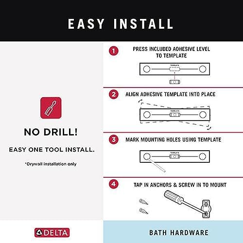 Delta Faucet 78924-SS Tetra Towel Bar 24 Inch Stainless Steel