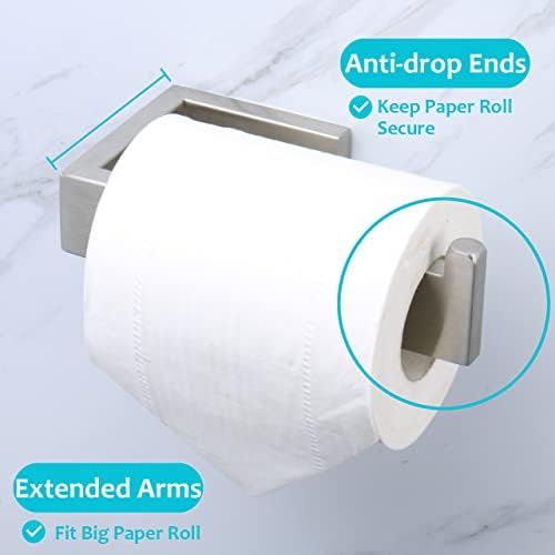 TocTen Toilet Paper Holder - Wall Mounted Stainless Steel Big Roll Compatible