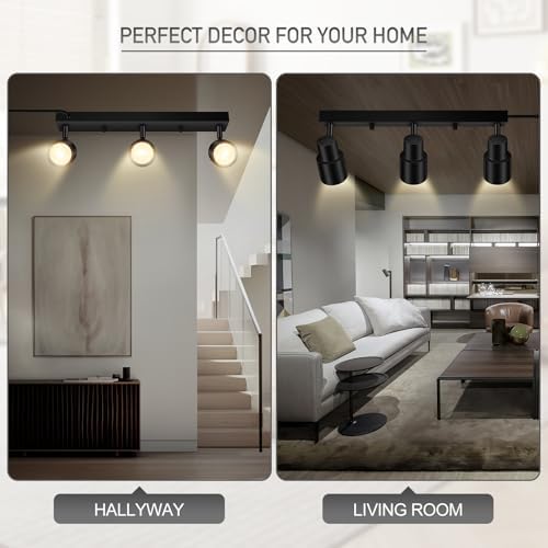 Bricosmocon 3-Light Black Track Lighting Fixture
