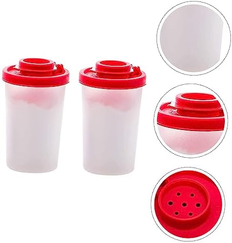 SHOWERORO 2Pcs Transparent Pepper Shakers for Kitchen and Camping