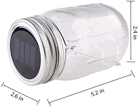 CHBKT 4-Pack Solar Mason Jar Lights with Handle