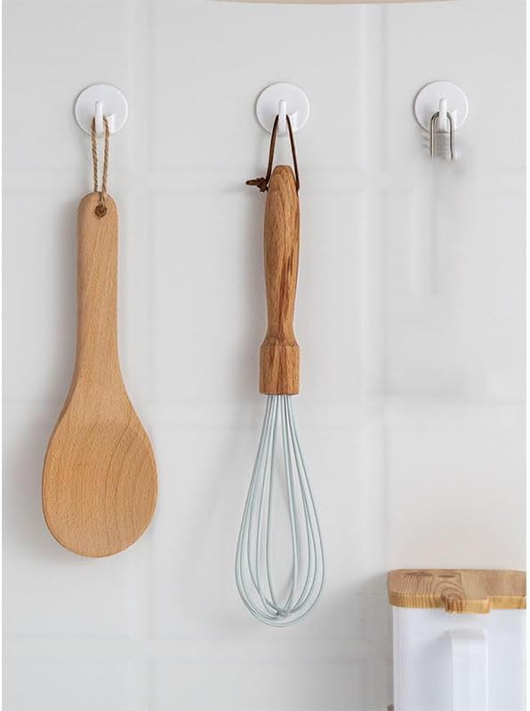 6Pcs Adhesive Wall Hooks for Bathroom Kitchen