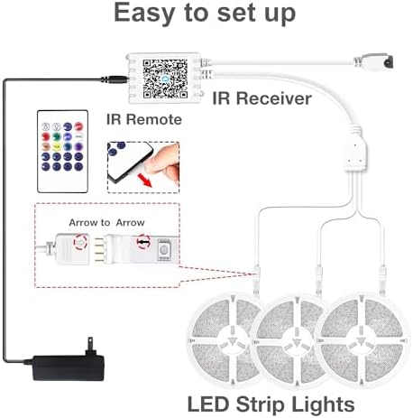 DAYBETTER 300ft RGB LED Strip Lights for Bedroom with App Control