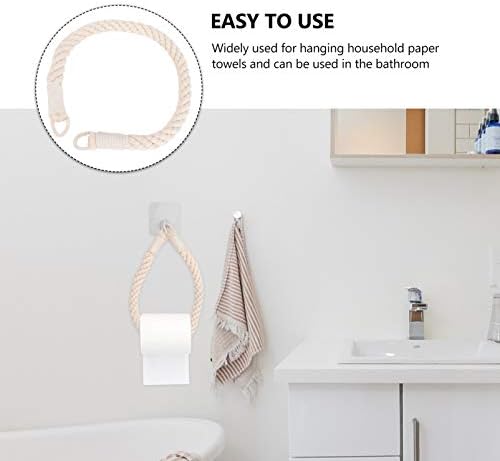 FOYTOKI Hanging Toilet Paper Holder with Rope Wall Mount