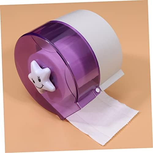 Alipis Purple Toilet Tissue Box with Translucent Visual Design