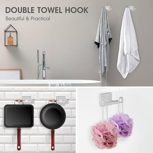 BOZWELL Double Towel Hooks Bathroom 1502-NL-1
