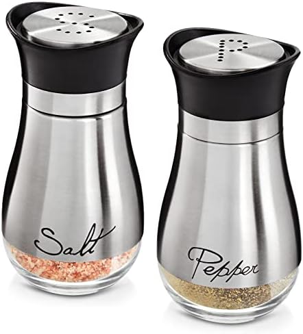 Juvale 4oz Stainless Steel Salt Pepper Shaker Set