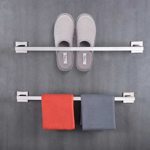 LANC Chrome Towel Bars 2 Pack Stainless Steel