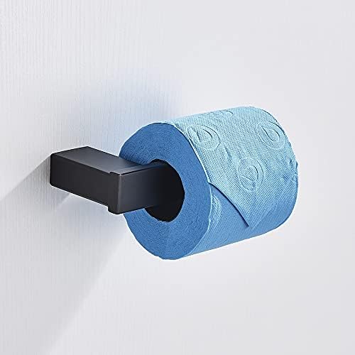TYZK Robe Hook Towel Rack Black Metal Wall Mount Bathroom Hardware Set