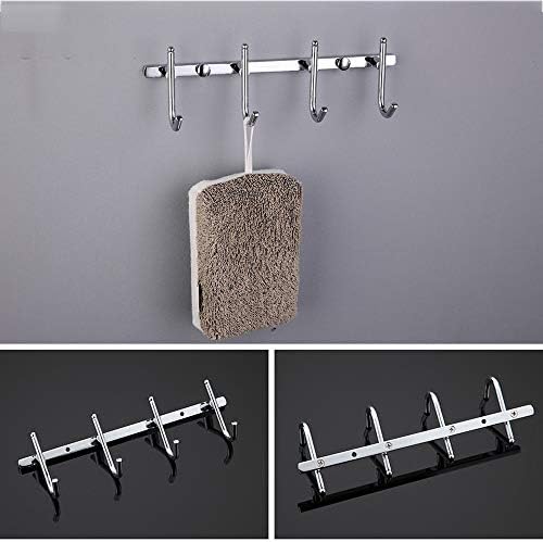 LeGDOr 4 Hooks Chrome Towel Robe Hook Wall Mount