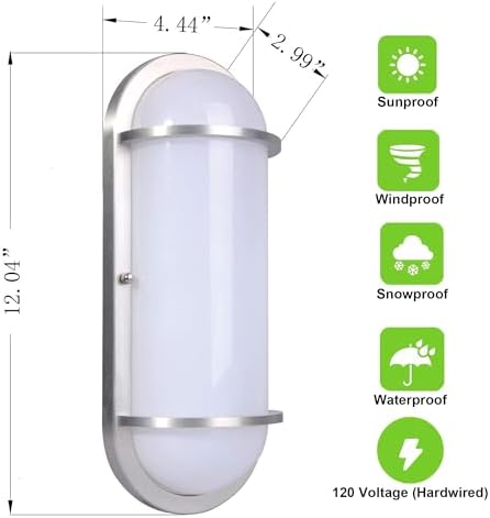 LIT-PaTH 12W LED Wall Lantern with Warm White Light