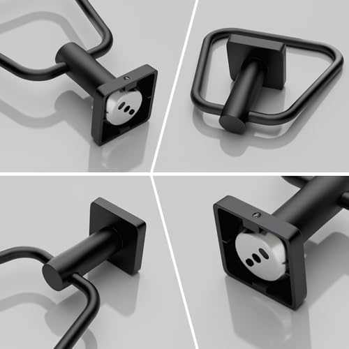 DUKWIN Matte Black Stainless Steel Towel Ring