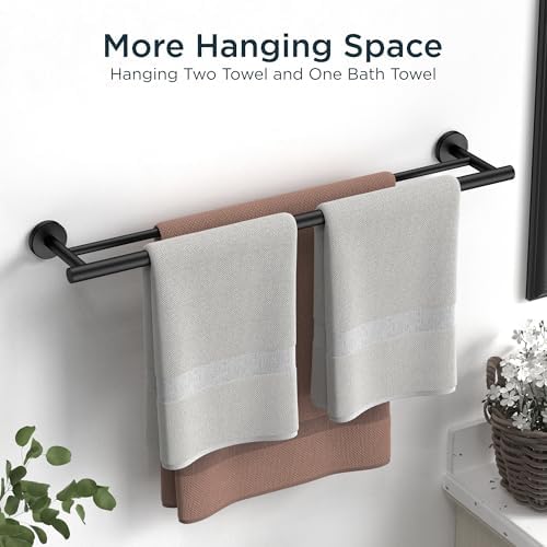 FORIOUS 24 Inch Double Towel Bar Racks Holder