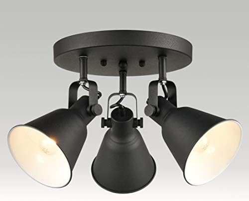 DIRYZON EUL 3-Light Ceiling Spot Light - Matte Black Industrial Style
