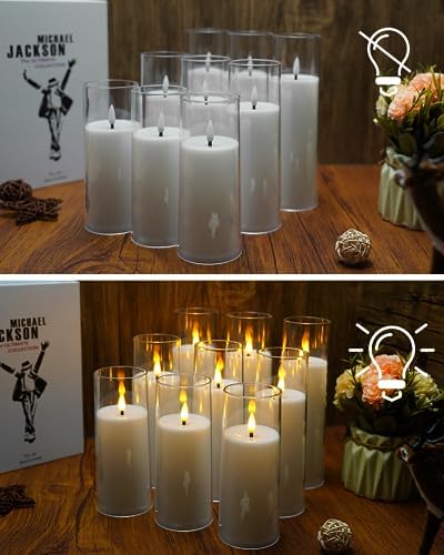 kakoya Flameless Candles with Remote and Timer Pack of 9 White