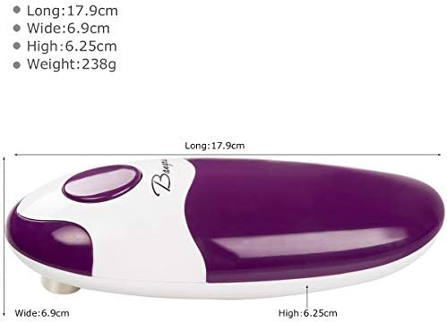 Bangrui Cordless Electric Can Opener with One-touch Switch Purple