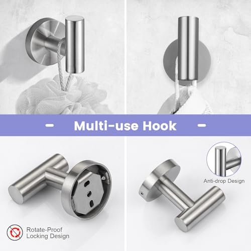 YACVCL 10-Piece Brushed Nickel Bathroom Hardware Set