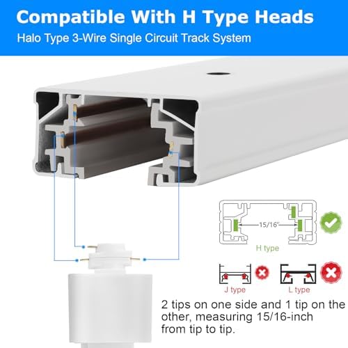 Taysing H Track Lighting Rails Kit 132ft White