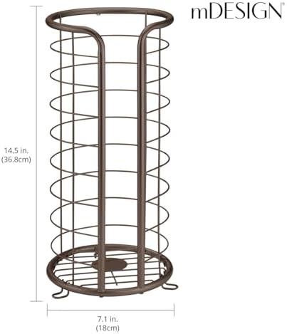 mDesign Bronze Toilet Paper Holder for 3 Rolls