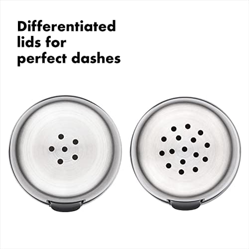 OXO Salt and Pepper Shaker Set Clear and Stainless Steel