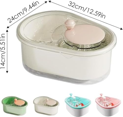 DENGWANG Fruit Cleaner Spinner with Brush and Lid