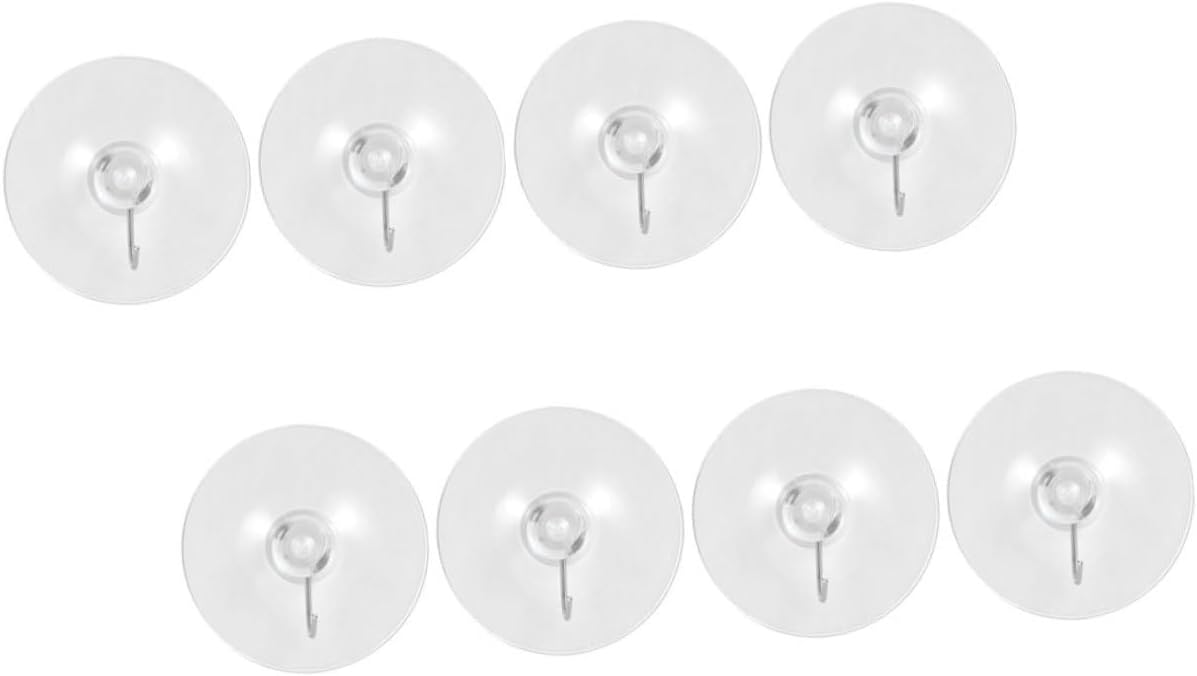 Unomor 8pcs Heavy Duty Suction Cup Hooks for Bathroom Kitchen