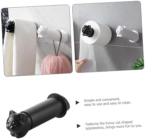 POPETPOP Wall Mounted Toilet Paper Holder Cute Animal Design Space Saving Bathroom Organizer