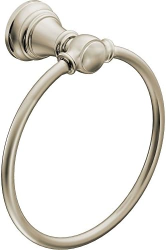 Moen Weymouth Bathroom Towel Ring Polished Nickel