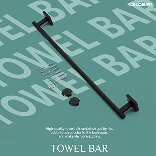 KOKOSIRI Matte Black Towel Rail 24 Inch
