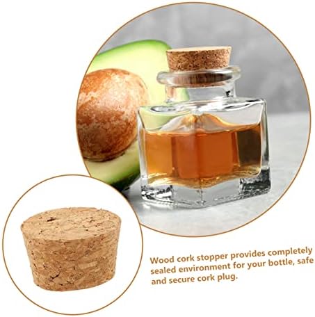 DECHOUS Wooden Wine Stoppers with Cork Plugs 60 Pcs Set