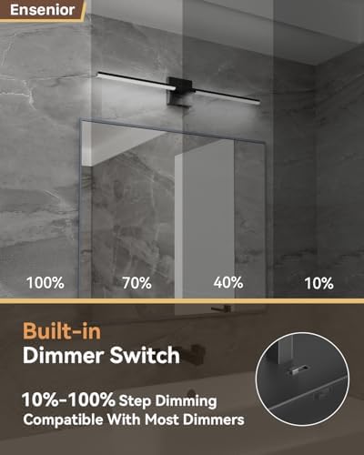 Ensenior 32 Inch Dimmable Bathroom Vanity Light with 5CCT